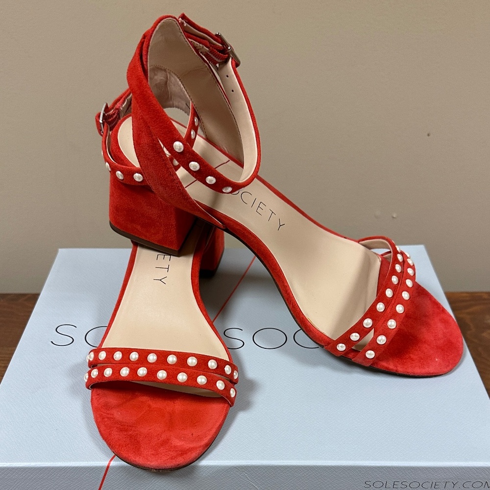 Sole Society Hezzter Studded Sandals - Size 9.5